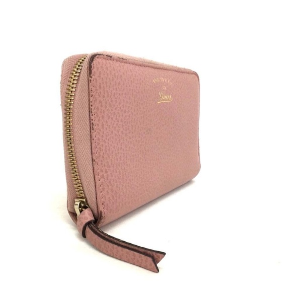 Gucci Pink Zip Around Leather Wallet - Picture 3 of 8